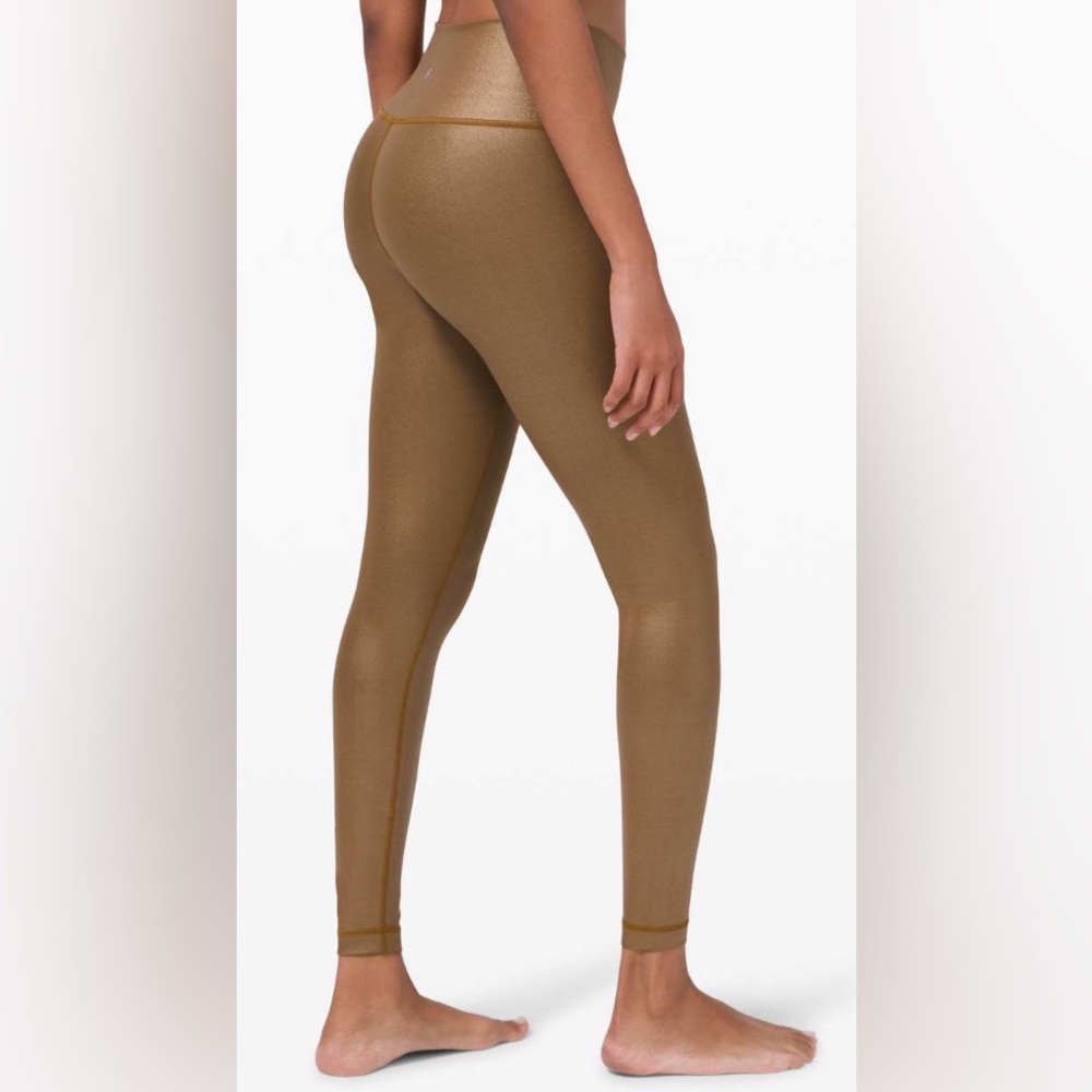FLAW, see note - Lululemon Wunder Under High-Rise Tight *Foil, sz 14 - Picture 3 of 14